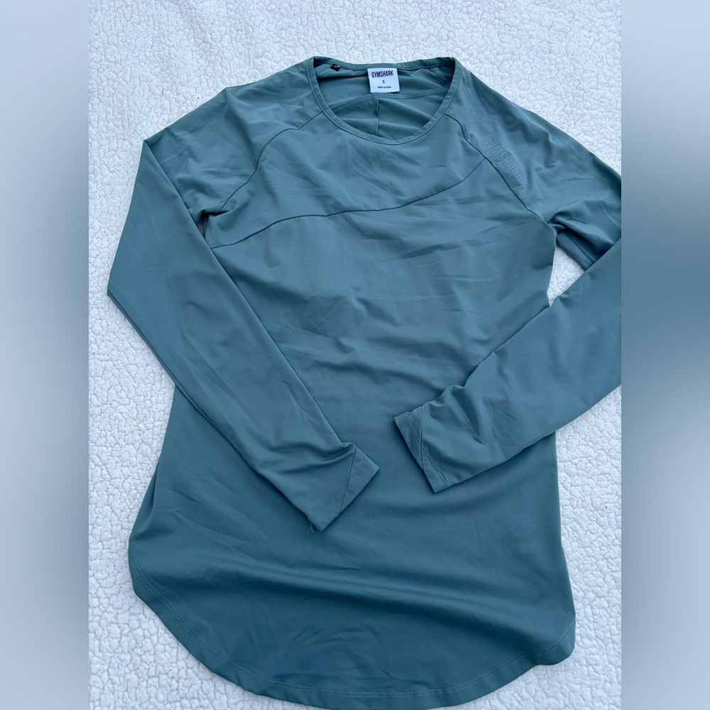 Gymshark Captivate Long Sleeve Top - Turquoise - Picture 5 of 8